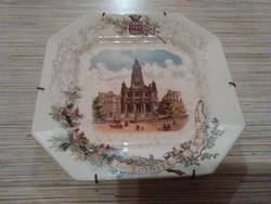 Antik Francia Sarreguemines porcelán fajansz tányér