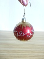 Retro,vintage,üveg festett gömb karácsonyfadísz