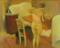 0Y222 Magyar festő XX. század : Lefekvés előtt