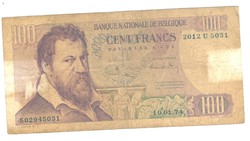100 frank francs 1971-75 Belgium