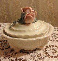 Rózsás porcelán bonbonier Karl Ens
