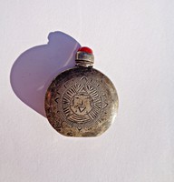 Sterling 925-ös piros köves parfüm tartó apró palack