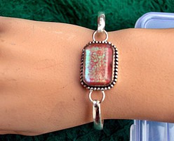 925 Marked silver bracelet with opal stone. Beautiful, special offer!