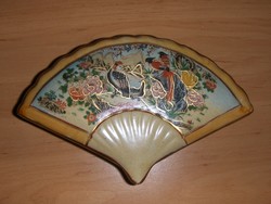 Legyező formájú kínai porcelán ékszertartó 12*19 cm (22/d) 