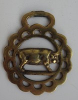 Pig-shaped copper horse tool ornament