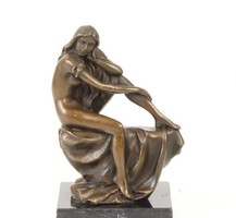 Szecessziós -art nouveau nő alak bronzszobor