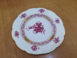 Herendi Apponyi purpur mini tányér, hibátlan állapotban