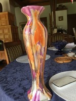 Eozinos váza,keskeny, óriási, 34 cm-es