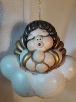 Rare bozner thun ceramic christmas tree decoration angel angel on the cloud hung only mimoza11