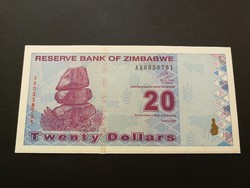 Zimbabwe 20 Dollar UNC 2009