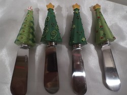 Karácsonyi kés - 4 db - kerámia nyelű - exkluzív minőségű kés - 11 x 2,5 cm - nem használt