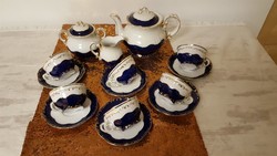 Zsolnay Pompadur porcelán teáskészlet 6 személyre