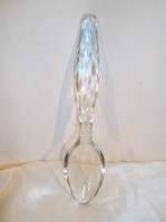 Üveg - NAGY - 22,5 x 5,5 cm - vastag - nehéz - csiszolt - üvegkanál - tökéletes