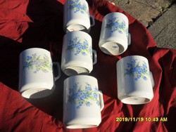 6 db Zsolnay nefelejcs virágos pohár