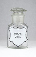 0Y777 Régi gyógyszertári patika üveg TRIKAL CITR