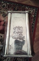 Sheffield, angol ezüst ötvözet, pohár, monogramos. 
