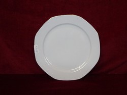 Plate of Jrjs porcelain on a white background with a gold border and an 8-square cake. He has!