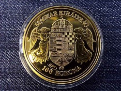 Történelmi aranypénzek utánveretben Ferenc József, 100 korona 1908 PP / id 12830/