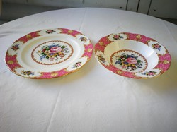 Rare! Royal Albert Lady Carlyle English Sparkling Snow White Porcelain Plates.1Pcs. Deep and 1 flat