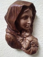 Terrakotta kegytárgy,  Mária a kis Jézussal Strasburgból!