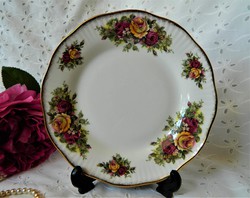 Elizabethan angol rózsás porcelán süteményes tányér