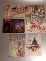 6 old Christmas cards