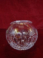 Lead crystal spherical vase. With a diameter of 15 cm. He has!