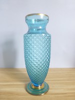 Gyönyörű,antik,türkiz,bütykös váza