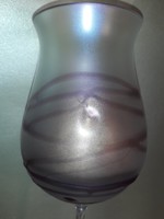 Freiherr von Poschinger  irizáló üveg pohár kehely 30 cm magas