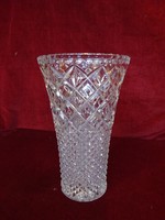 Lead crystal vase, 25 cm high. He has!