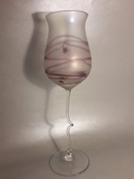 CSAK ENNYIÉRT AJÁNDÉK ÁR! Hibátlan 30 cm magas! Freiherr von Poschinger  irizáló üveg pohár kehely