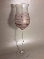 Szecessziós Freiherr von Poschinger  irizáló üveg kehely  különleges 30 cm magas