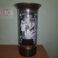 Szász Endre "Napfény" Hollóházi váza 30 cm