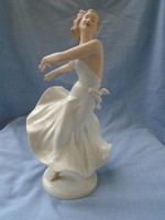 Wallendorf nagy méretű táncoló balerina hölgy porcelán 