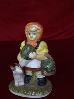 German figural statue of a little girl with a lamb. He has!