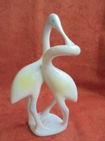 Hollóházi porcelán páros gém madár figura
