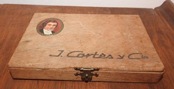Antique j. Cartes cigar box - wooden cigar box