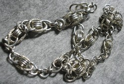 925 ezüst nyaklánc, egyedi kézművesmunka a 1930 tájáról.