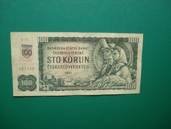 100 Korona 1961 / 1993 szlovák bélyeggel