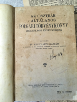 Dr.Menyhárt Gáspár:Az Osztrák általános polgári törvénykönyv/1914