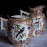 Herendi cubach dekor,   porcelán kaspó és kancsó 1889