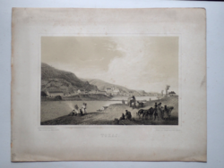 Keleti Gusztáv: Tokaj. Litográfia az eredeti(!) Tokaj-hegyaljai albumból (Pest, 1867)