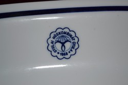 4 db os Alföldi kék tollazott tányér csomag ( GYULAI HÚSKOMBINÁT GYULA 1868 ) ( DBZ 0094 )