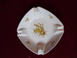 Hollóház porcelain ashtray with brown pattern, size: 14.5 x 14.5 x 4 cm. He has!