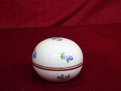 Herend porcelain hand-painted bonbonier, marked 6033 / mya-7. He has!