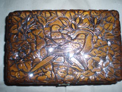 Richly carved Chinese large wooden box