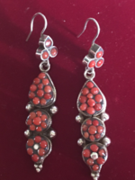 Coral silver / navajo? -Old / 925 marked earrings