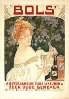Szecessziós holland likőr reklám Bols Amsterdam, Privat-Livemont 1901. Vintage/antik plakát reprint