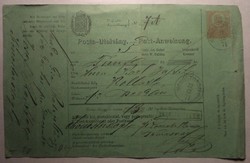 1871 Díjjegyes Postautalvány