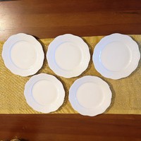 Fehér festetlen herendi kis tányér 5 db
